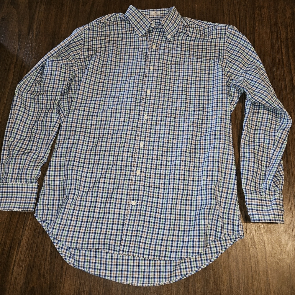 Kevins by Peter Millar Mens Easy Care Button Down Shirt Sz Large